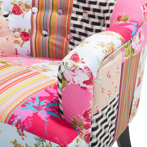 Fauteuil Fixe Fauteuil De Salon Mandal Tissu Rose