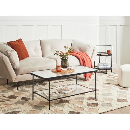 Table Basse - Table De Salon Blair Verre De Sécurité Noir