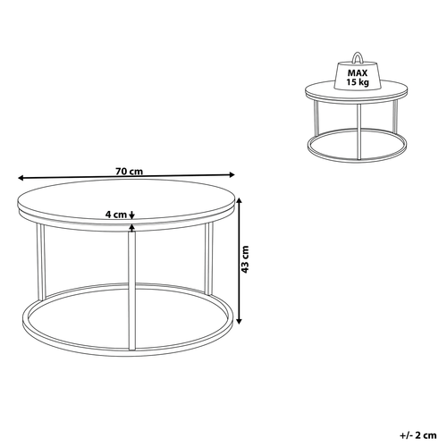 Table Basse - Table De Salon Coral Marbre/doré