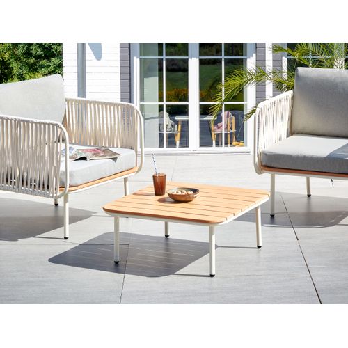 Table Basse - Table De Salon De Jardin Senise 74 Cm 74 Cm Métal Marron