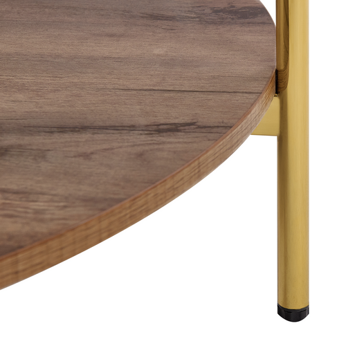 Table Basse - Table De Salon Lovell Verre De Sécurité Doré