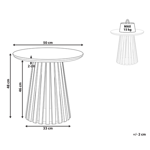 Table Basse - Table De Salon Mesilla Acacia Marron