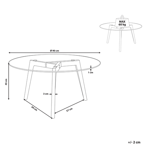 Table Basse - Table De Salon Minnesota Verre Transparent