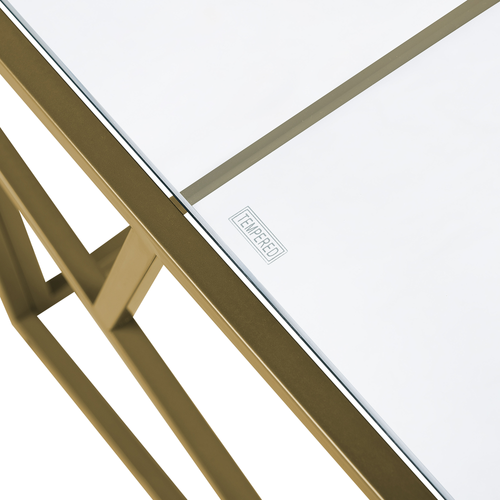 Table Basse - Table De Salon Orland Verre Doré