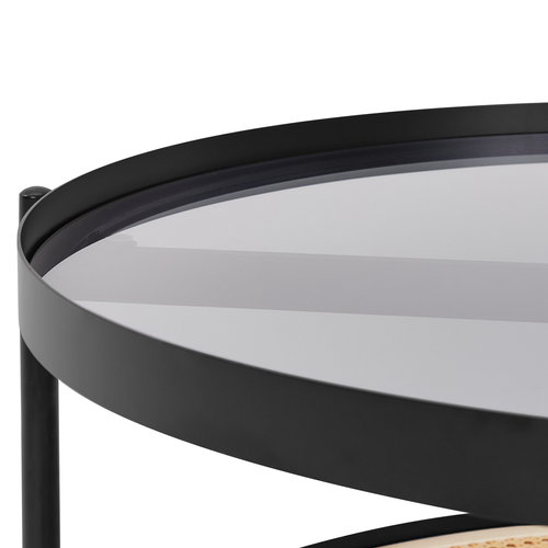 Table Basse - Table De Salon Reno Verre De Sécurité Noir