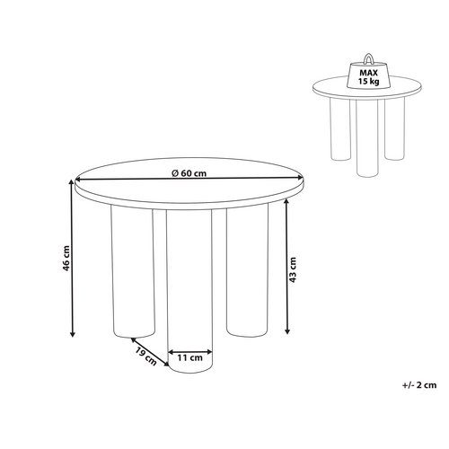 Table Basse - Table De Salon Senoia Marron