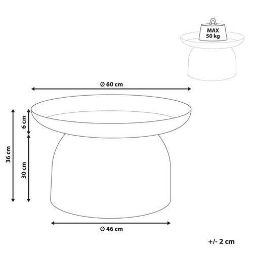Table Basse - Table De Salon Torrens Métal Noir