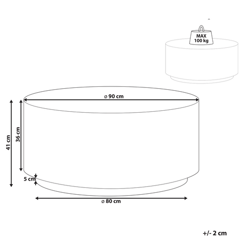 Table Basse - Table De Salon Trezzo Terrazzo Rouge