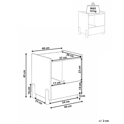 Table De Chevet - Table De Nuit Quilpie Vert Clair