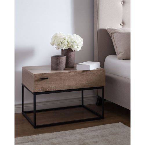 Table De Nuit - Table De Chevet à 1 Tiroir Cairo Taupe