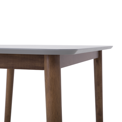 Table De Salle à Manger - Table De Repas Modesto Gris 118 Cm 77 Cm Bois