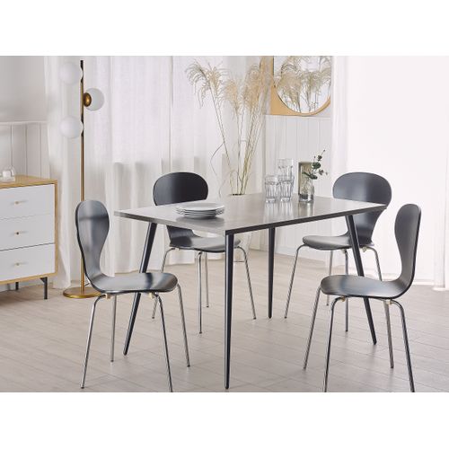 Table De Salle à Manger - Table De Repas Santiago Effet Béton Gris 120 Cm 80 Cm