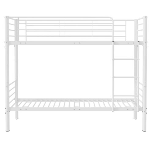 Lit Superposé Dixie 90x200cm - Métal - Blanc Mat