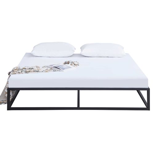 Cadre De Lit Marek En Métal - 160x200cm - Noir Mat