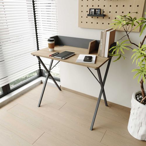 Bureau Carl 80x50x72.5cm - Décor Chêne/gris Foncé