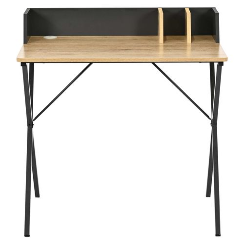 Bureau Carl 80x50x72.5cm - Décor Chêne/gris Foncé