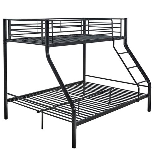 Lit Superposé Trixie 90x200 etamp; 140x200 - Métal - Noir Mat