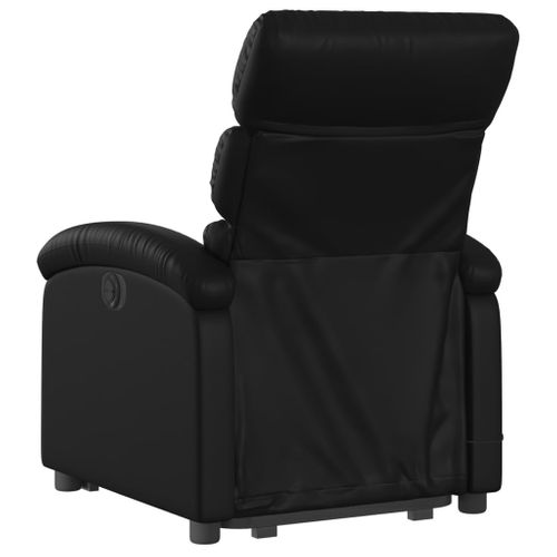 Fauteuil Relax - Fauteuil Inclinable - Fauteuil De Relaxation Électrique Noir Similicuir We248