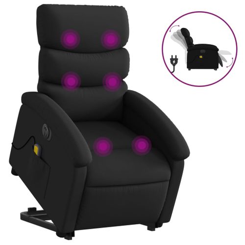 Fauteuil Relax - Fauteuil Inclinable - Fauteuil De Relaxation Électrique Noir Similicuir We248