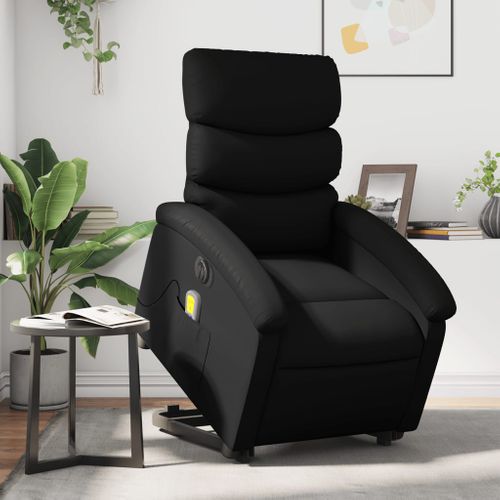 Fauteuil Relax - Fauteuil Inclinable - Fauteuil De Relaxation Électrique Noir Similicuir We248