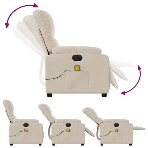 Fauteuil Relax - Fauteuil Inclinable - Fauteuil De Relaxation Électrique Beige We167