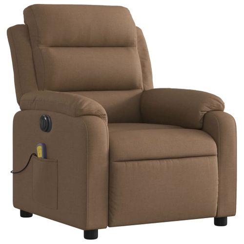 Fauteuil Relax - Fauteuil Inclinable - Fauteuil De Relaxation Électrique Marron Tissu We234