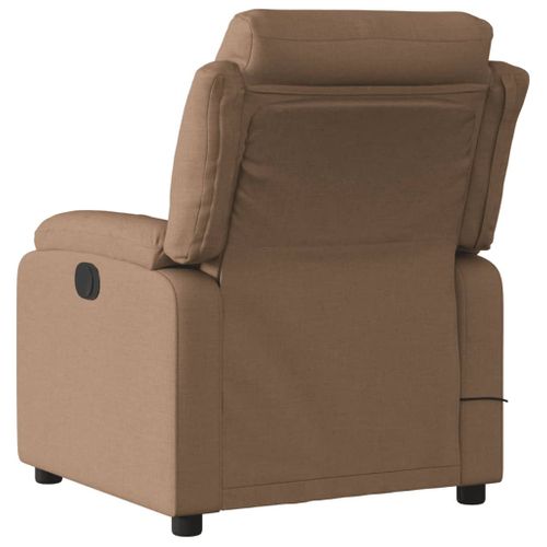 Fauteuil Relax - Fauteuil Inclinable - Fauteuil De Relaxation Électrique Marron Tissu We234