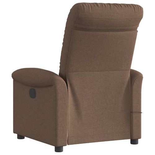 Fauteuil Relax - Fauteuil Inclinable - Fauteuil De Relaxation Électrique Marron Tissu We235