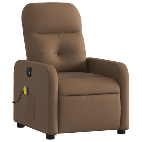 Fauteuil Relax - Fauteuil Inclinable - Fauteuil De Relaxation Électrique Marron Tissu We244