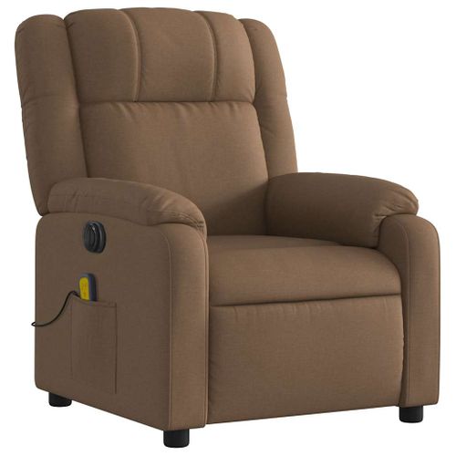 Fauteuil Relax - Fauteuil Inclinable - Fauteuil De Relaxation Électrique Marron Tissu We237