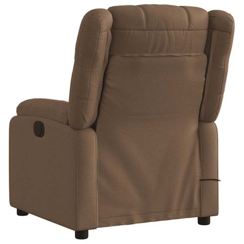 Fauteuil Relax - Fauteuil Inclinable - Fauteuil De Relaxation Électrique Marron Tissu We237