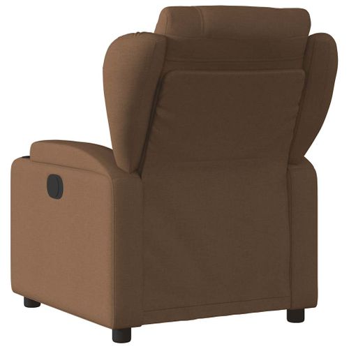 Fauteuil Relax - Fauteuil Inclinable - Fauteuil De Relaxation Électrique Marron Tissu We236
