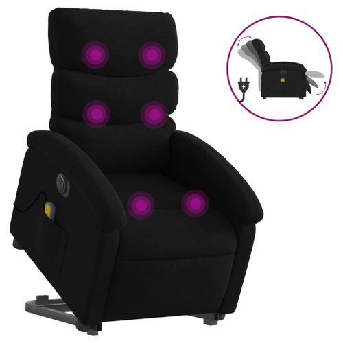 Fauteuil Relax - Fauteuil Inclinable - Fauteuil De Relaxation Électrique Noir Tissu We250