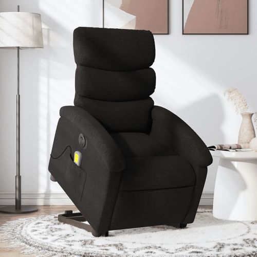 Fauteuil Relax - Fauteuil Inclinable - Fauteuil De Relaxation Électrique Noir Tissu We250