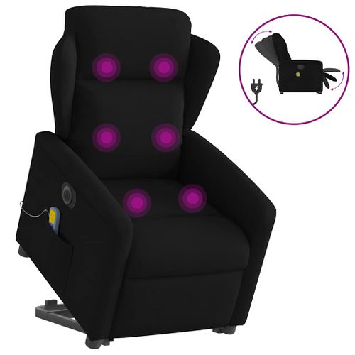 Fauteuil Relax - Fauteuil Inclinable - Fauteuil De Relaxation Électrique Noir Tissu We252