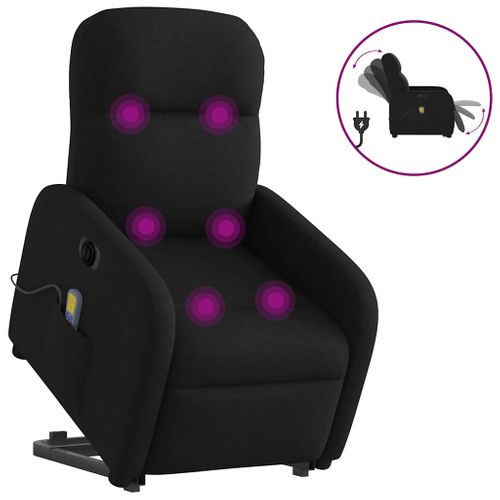 Fauteuil Relax - Fauteuil Inclinable - Fauteuil De Relaxation Électrique Noir Tissu We257