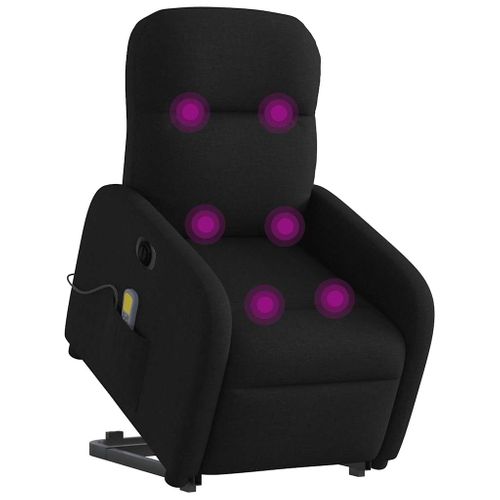 Fauteuil Relax - Fauteuil Inclinable - Fauteuil De Relaxation Électrique Noir Tissu We257