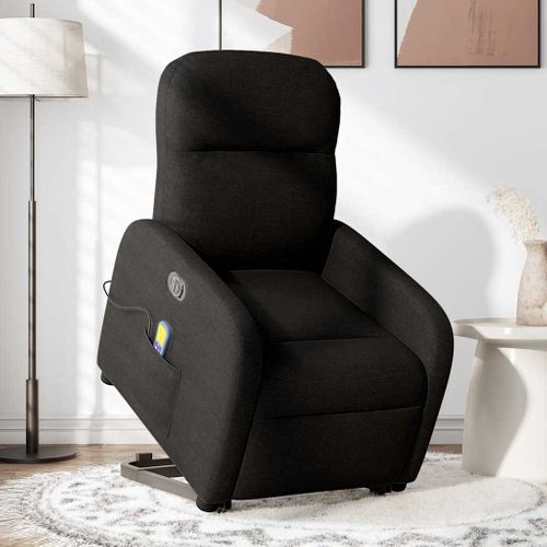 Fauteuil Relax - Fauteuil Inclinable - Fauteuil De Relaxation Électrique Noir Tissu We257