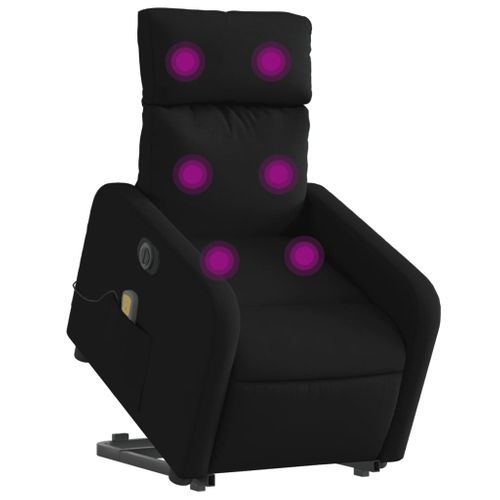 Fauteuil Relax - Fauteuil Inclinable - Fauteuil De Relaxation Électrique Noir Tissu We255