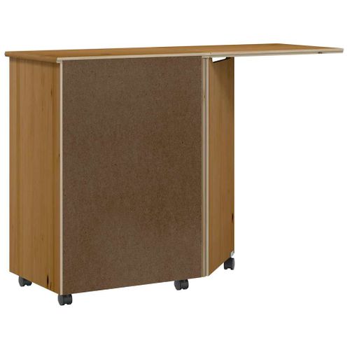 Armoire Roulante De Bureau - Meuble Bureau Marron Miel Bois De Pin