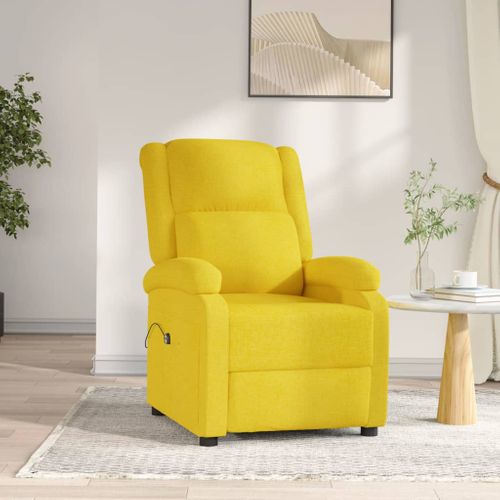 Fauteuil Relax - Fauteuil Inclinable Électrique Jaune Tissu We548