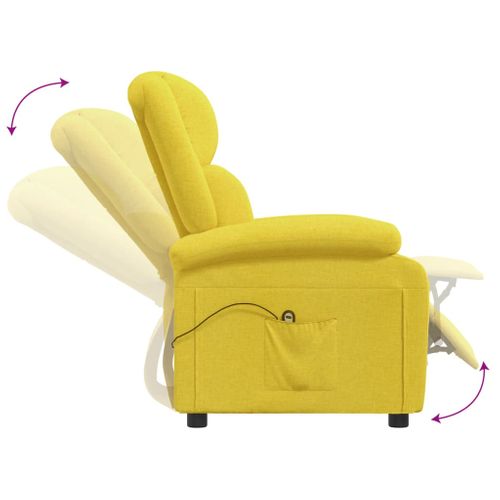 Fauteuil Relax - Fauteuil Inclinable Électrique Jaune Tissu We548