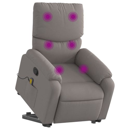 Fauteuil Relax - Fauteuil Inclinable - Fauteuil De Relaxation Taupe Tissu We392