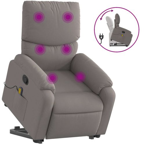 Fauteuil Relax - Fauteuil Inclinable - Fauteuil De Relaxation Taupe Tissu We392
