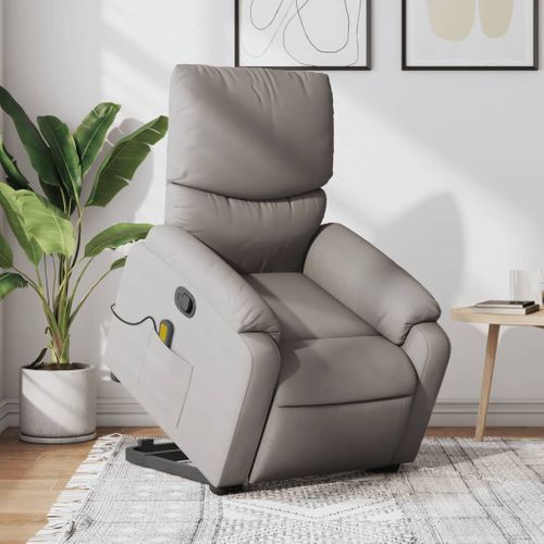 Fauteuil Relax - Fauteuil Inclinable - Fauteuil De Relaxation Taupe Tissu We392