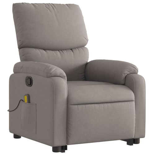 Fauteuil Relax - Fauteuil Inclinable - Fauteuil De Relaxation Taupe Tissu We392