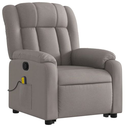 Fauteuil Relax - Fauteuil Inclinable - Fauteuil De Relaxation Taupe Tissu We389