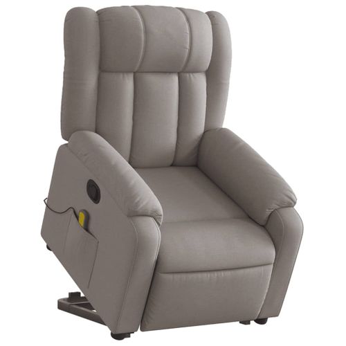 Fauteuil Relax - Fauteuil Inclinable - Fauteuil De Relaxation Taupe Tissu We389