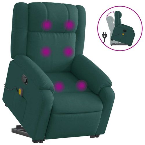Fauteuil Relax - Fauteuil Inclinable - Fauteuil De Relaxation Vert Foncé Tissu We408