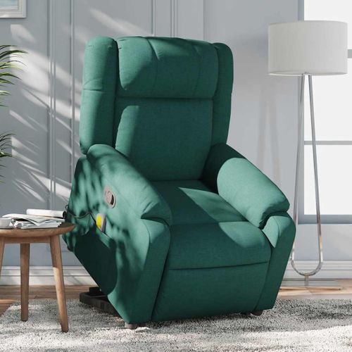 Fauteuil Relax - Fauteuil Inclinable - Fauteuil De Relaxation Vert Foncé Tissu We408